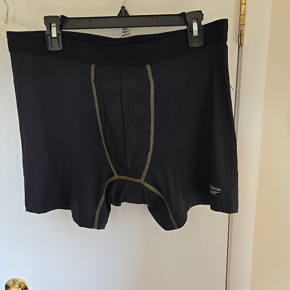Reebok Men's Black Boxer Briefs 2XL Performance Pouch New